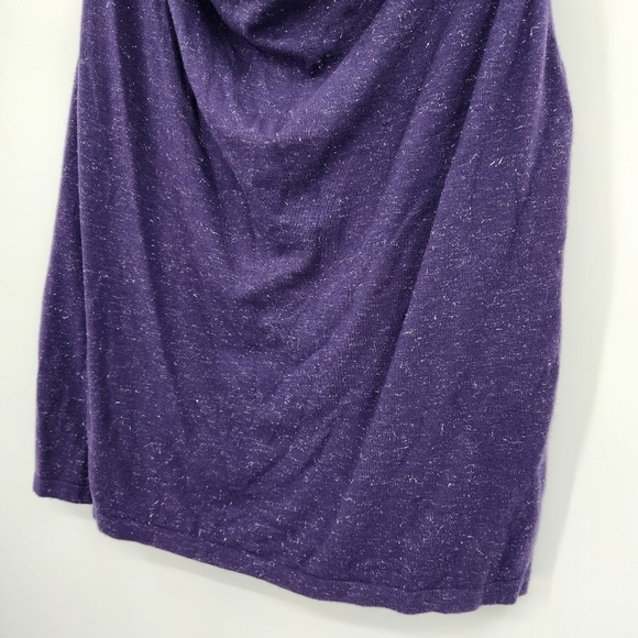 Chicos 4 Purple Metallic Cowl Neck Sleeveless Knit Top Womens Size XXL - Picture 3 of 6